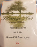Tapered Leader plus bonus EVA foam spool -Fly Fishing Trout Flies Silvereye Flies 