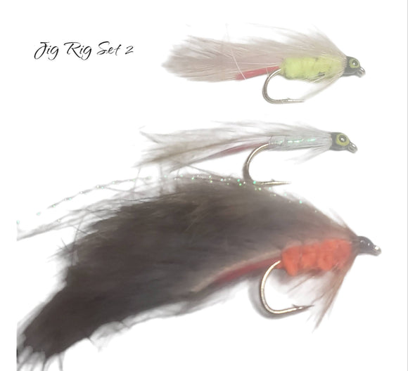 Silvereye Jig Rig Set 2 -Fly Fishing Trout Flies Silvereye Flies 