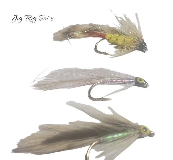 Silvereye Jig Rig Set 3 -Fly Fishing Trout Flies Silvereye Flies 
