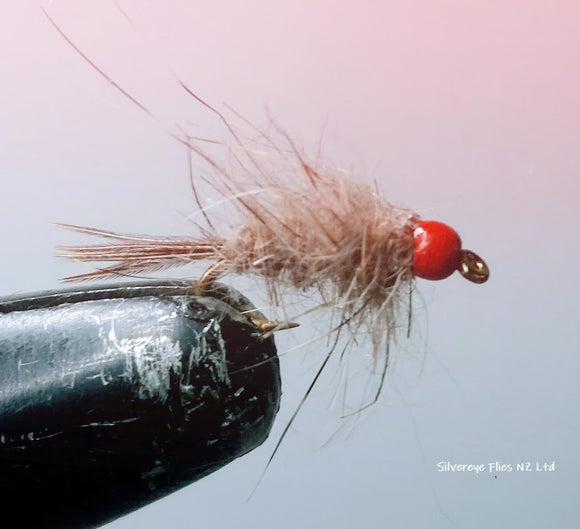 Fluro Hare and Copper Red Bead (3) - Silvereye Flies & Tackle